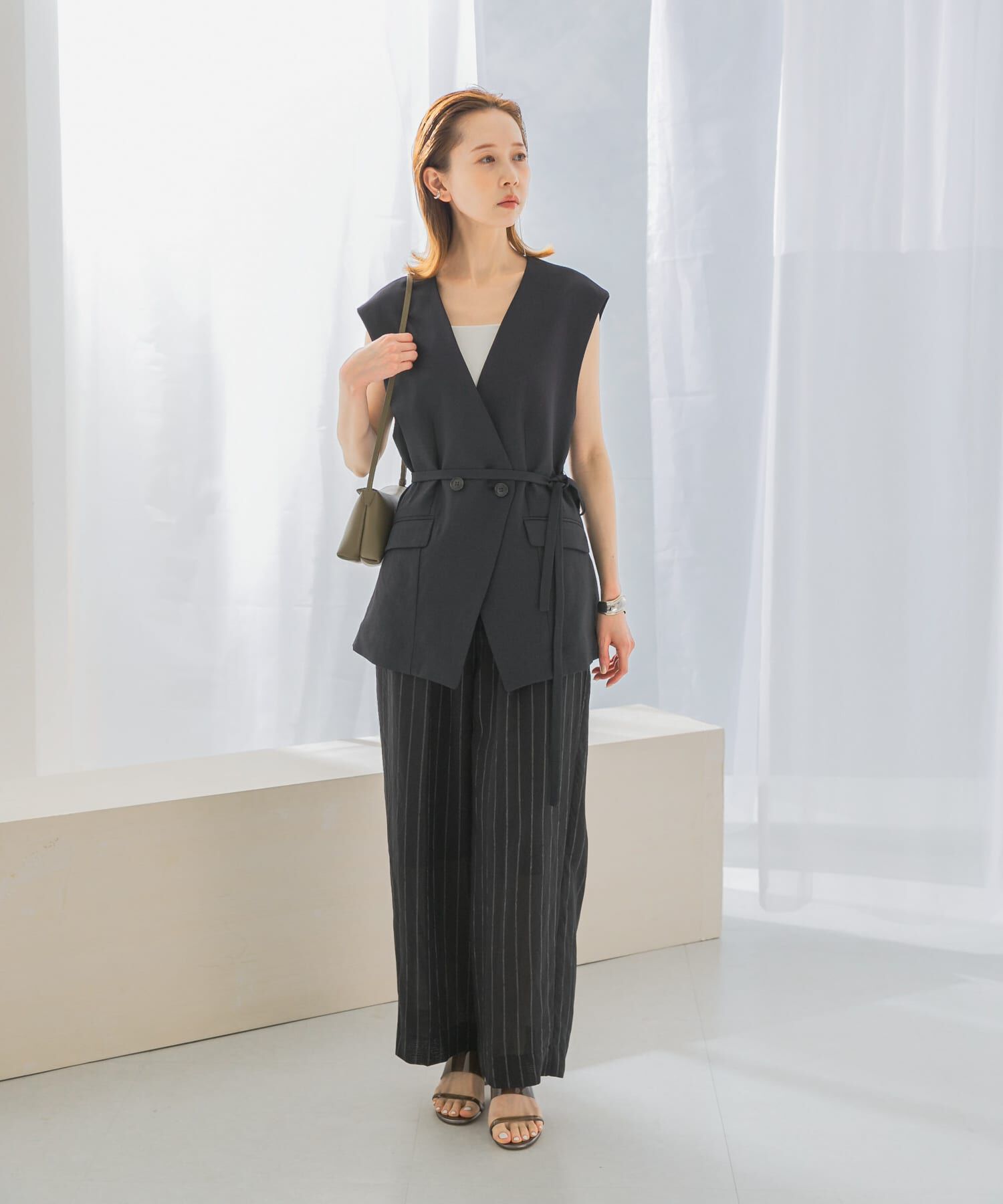 URBAN RESEARCH ROSSO「接触冷感リネン混ジレ」|ベスト・ジレ|