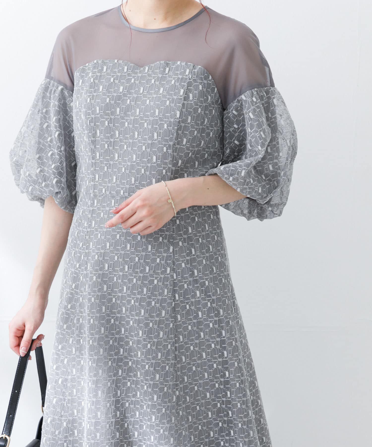 URBAN RESEARCH ROSSO「幾何学レースドレス」|ワンピース|