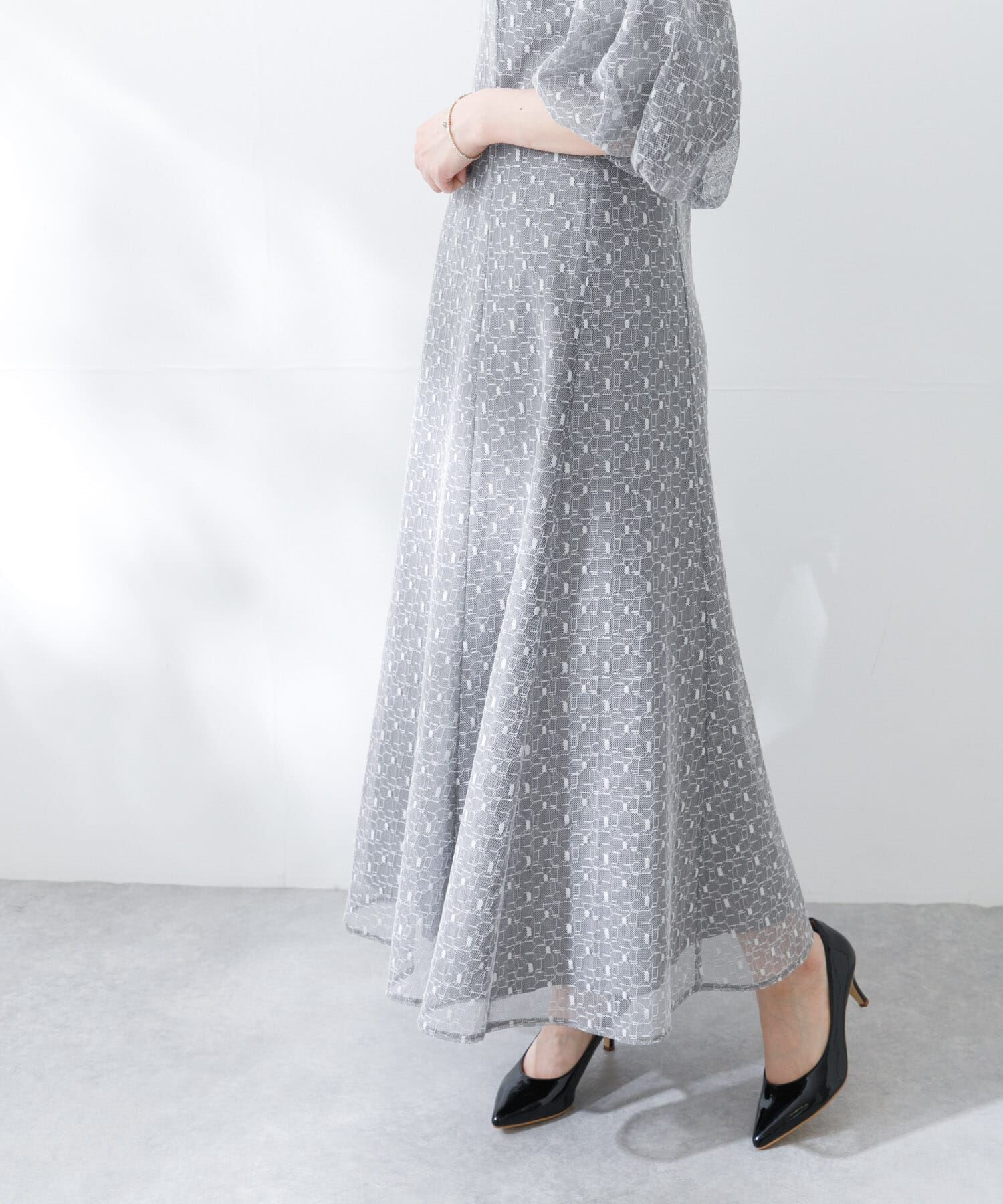 URBAN RESEARCH ROSSO「幾何学レースドレス」|ワンピース|