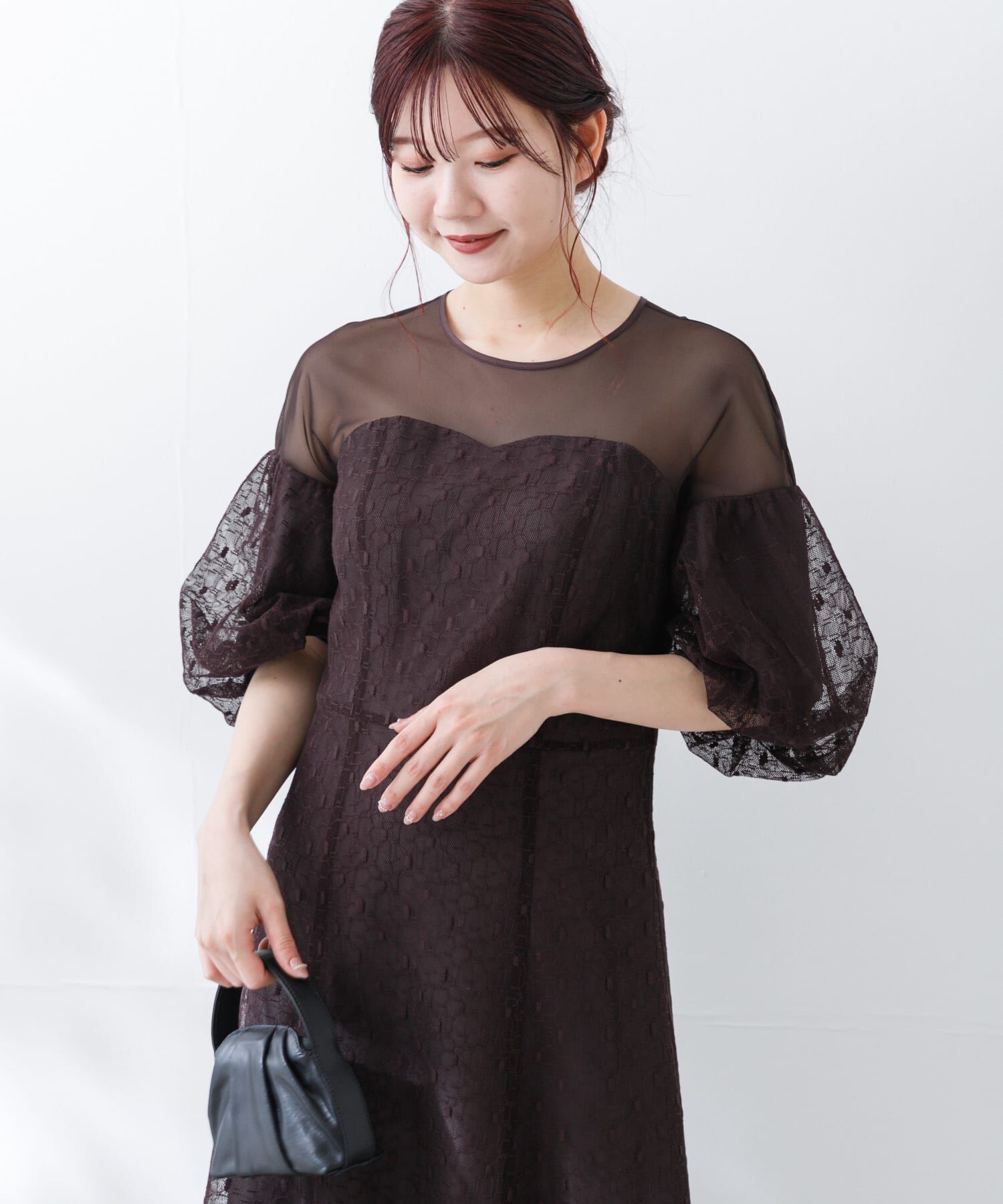 URBAN RESEARCH ROSSO「幾何学レースドレス」|ワンピース|