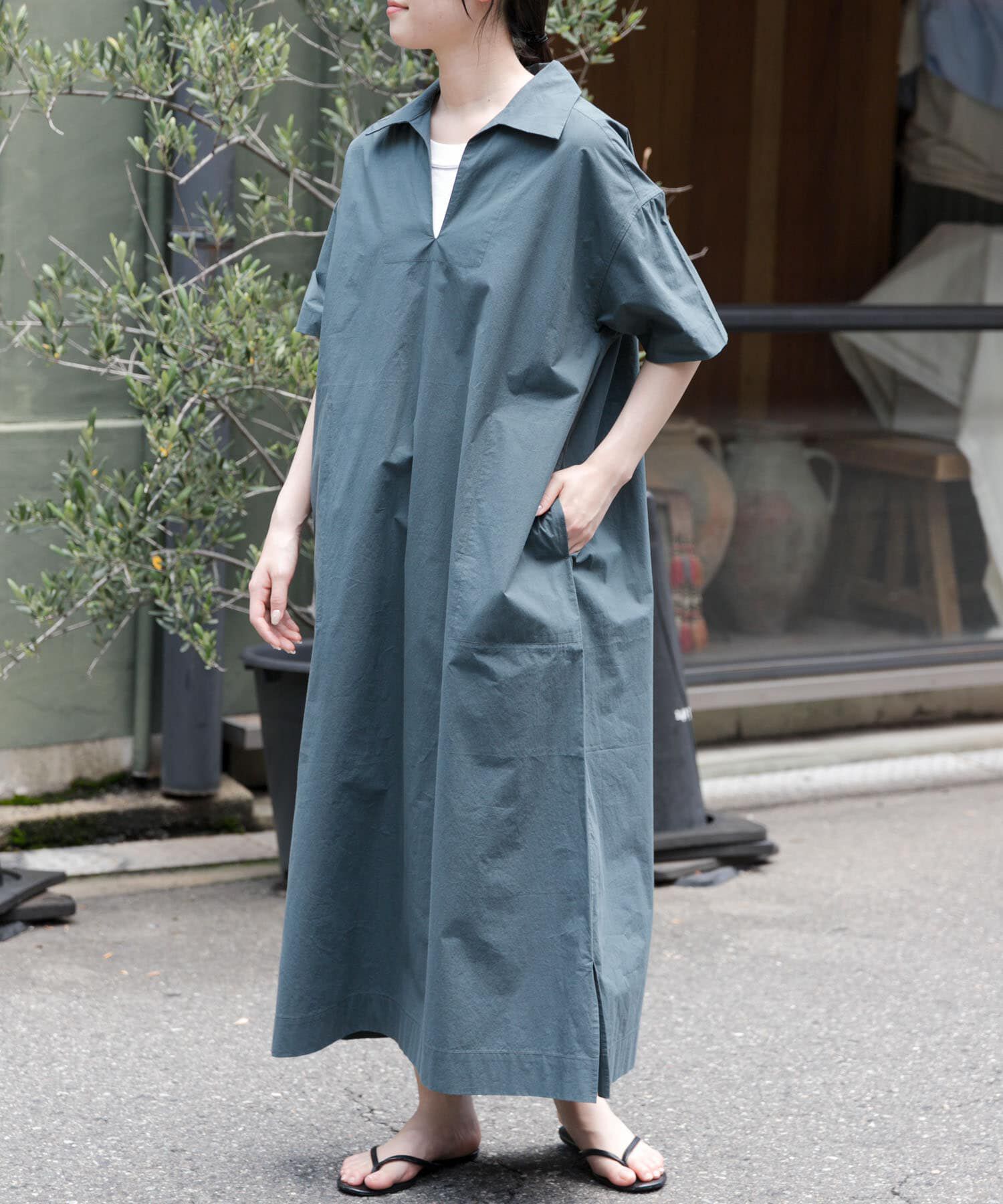 URBAN RESEARCH DOORS「FORK&SPOON　スキッパーワンピース」|ワンピース|