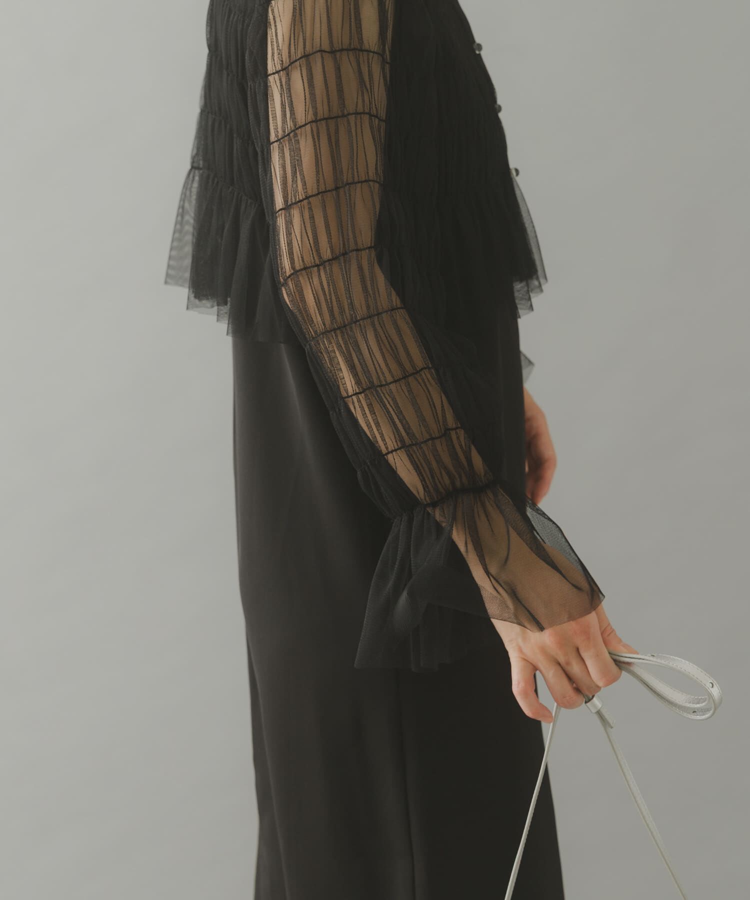 URBAN RESEARCH ROSSO「チュールカーディガン&times;レイヤードワンピース」|ワンピース|