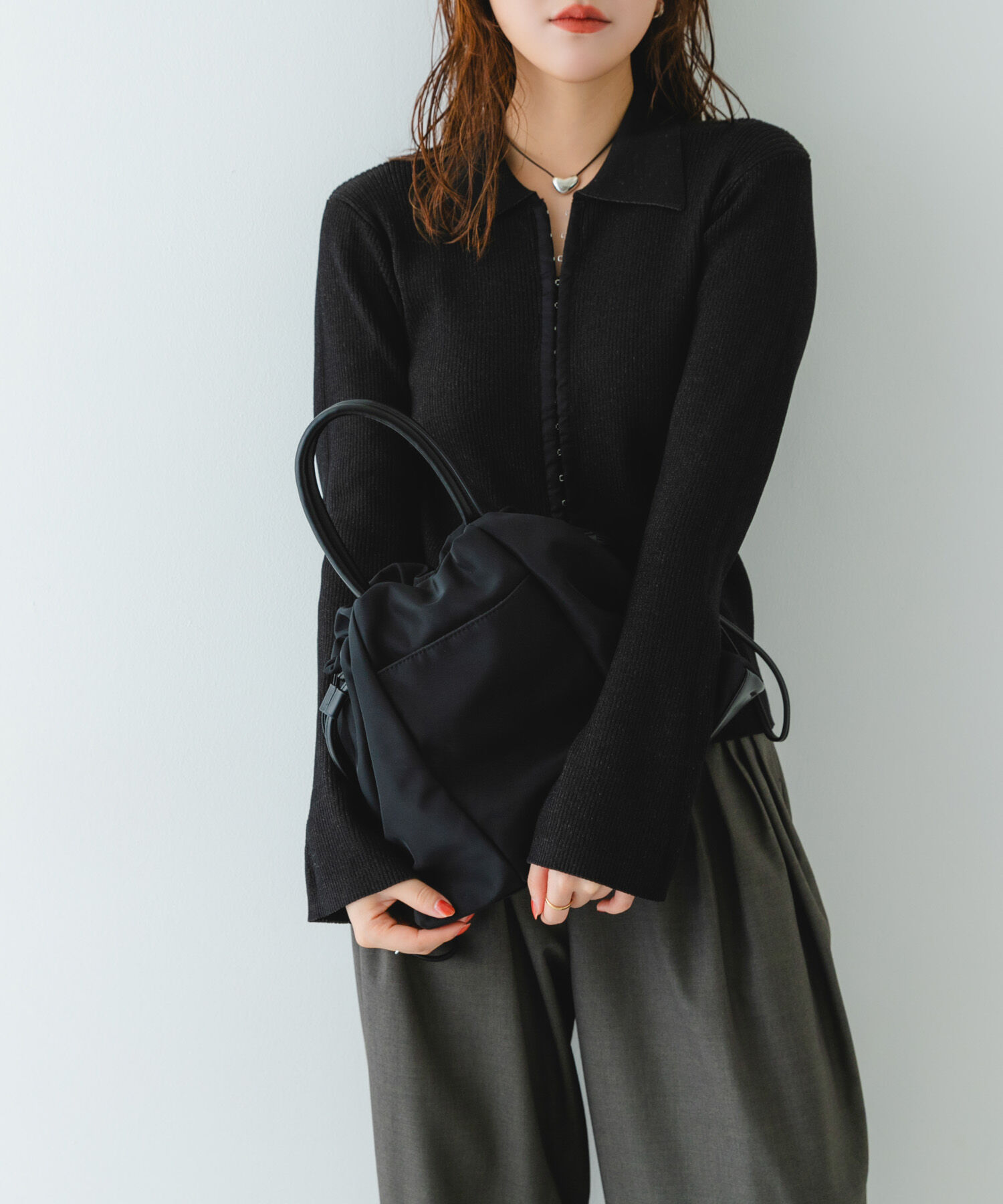 RODE SKO「ショルダー付撥水ミニキンチャクバッグ」|ショルダー・メッセンジャー|ブラック