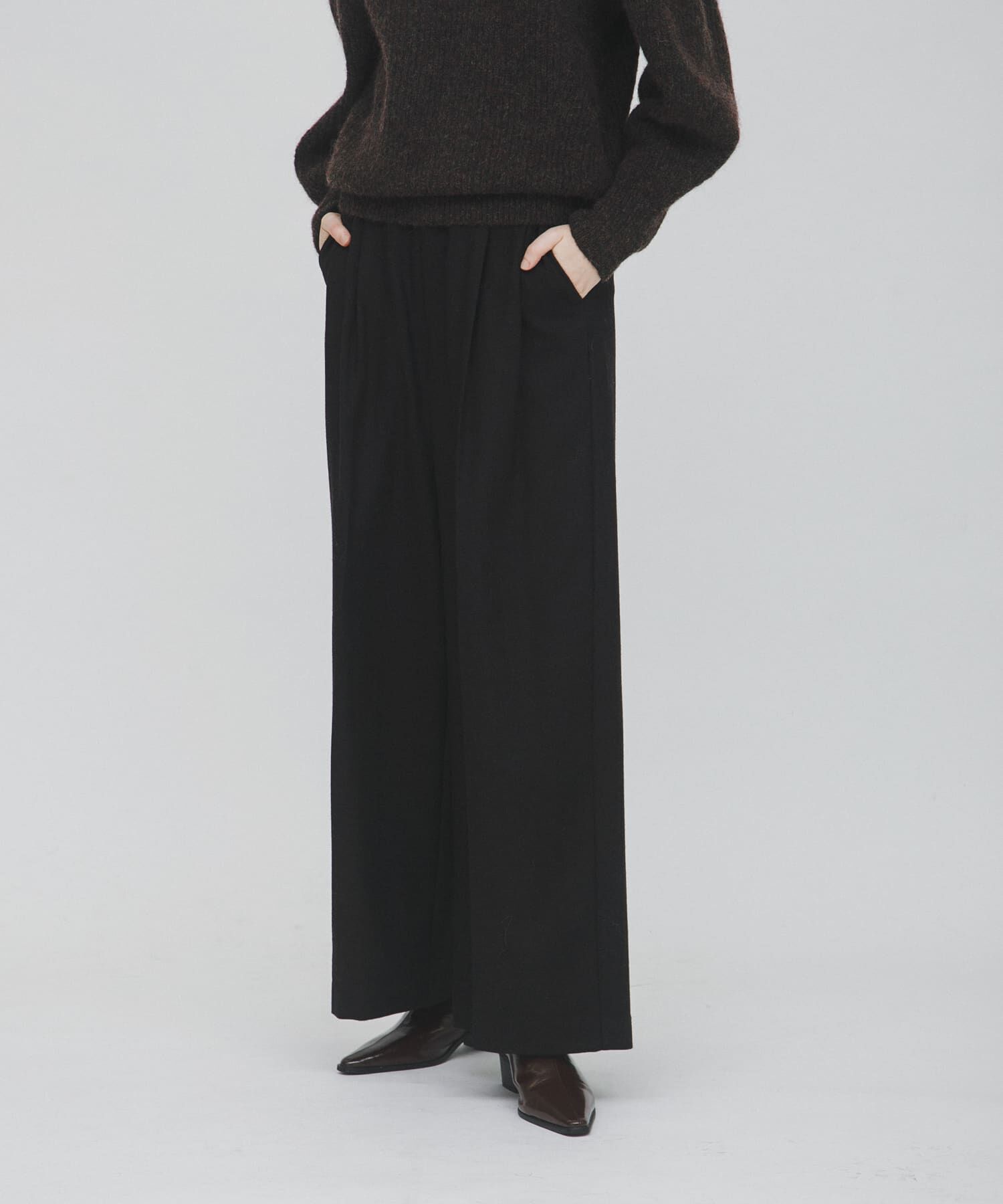 LAATO「straight wide tuck pants」|その他|