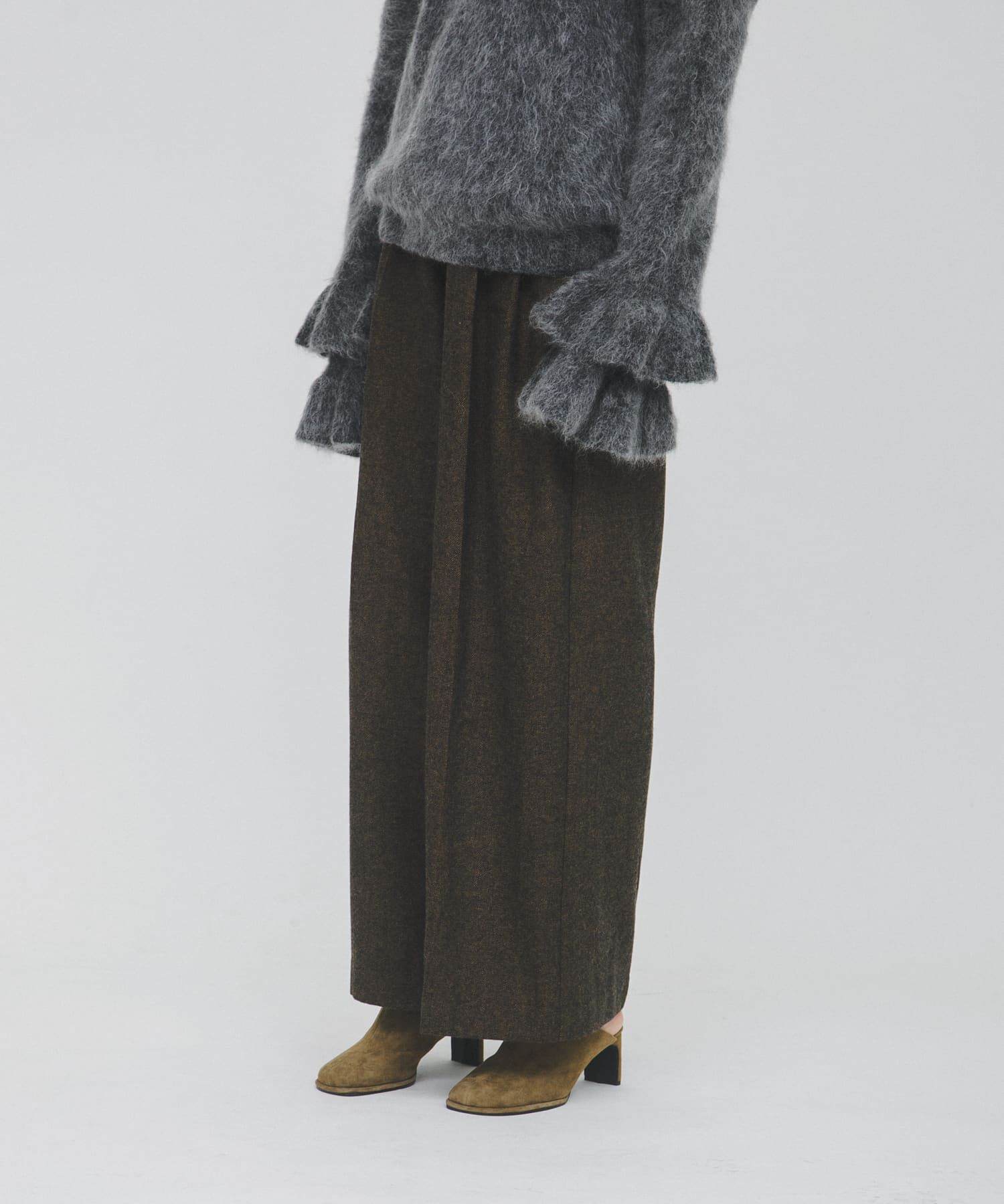 LAATO「straight wide tuck pants」|その他|