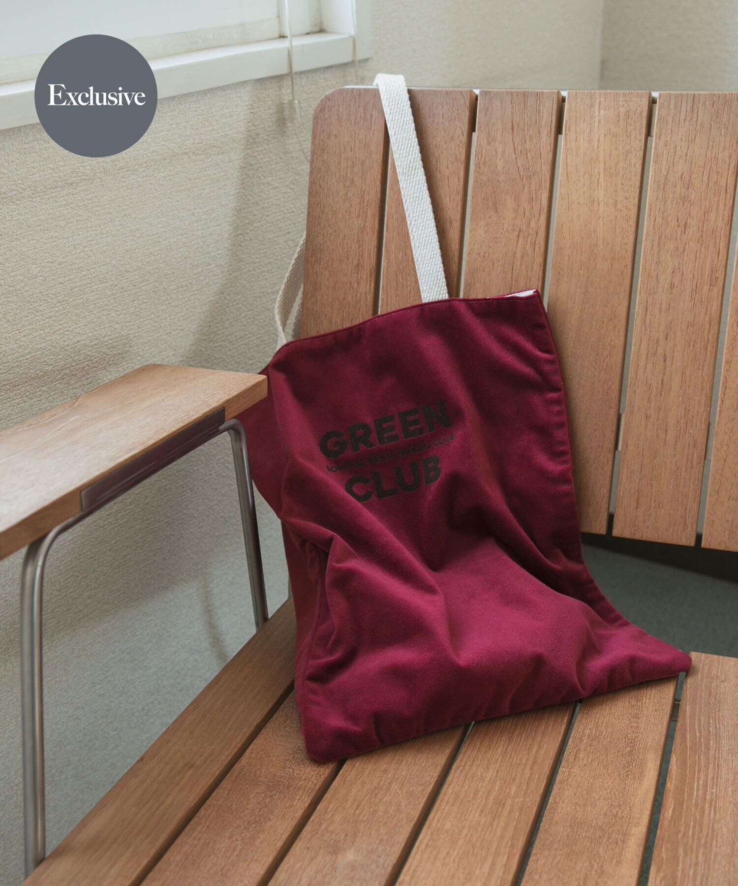 URBAN RESEARCH DOORS「『別注』beej&times;DOORS　ベロアトート」|トートバッグ|バーガンディー