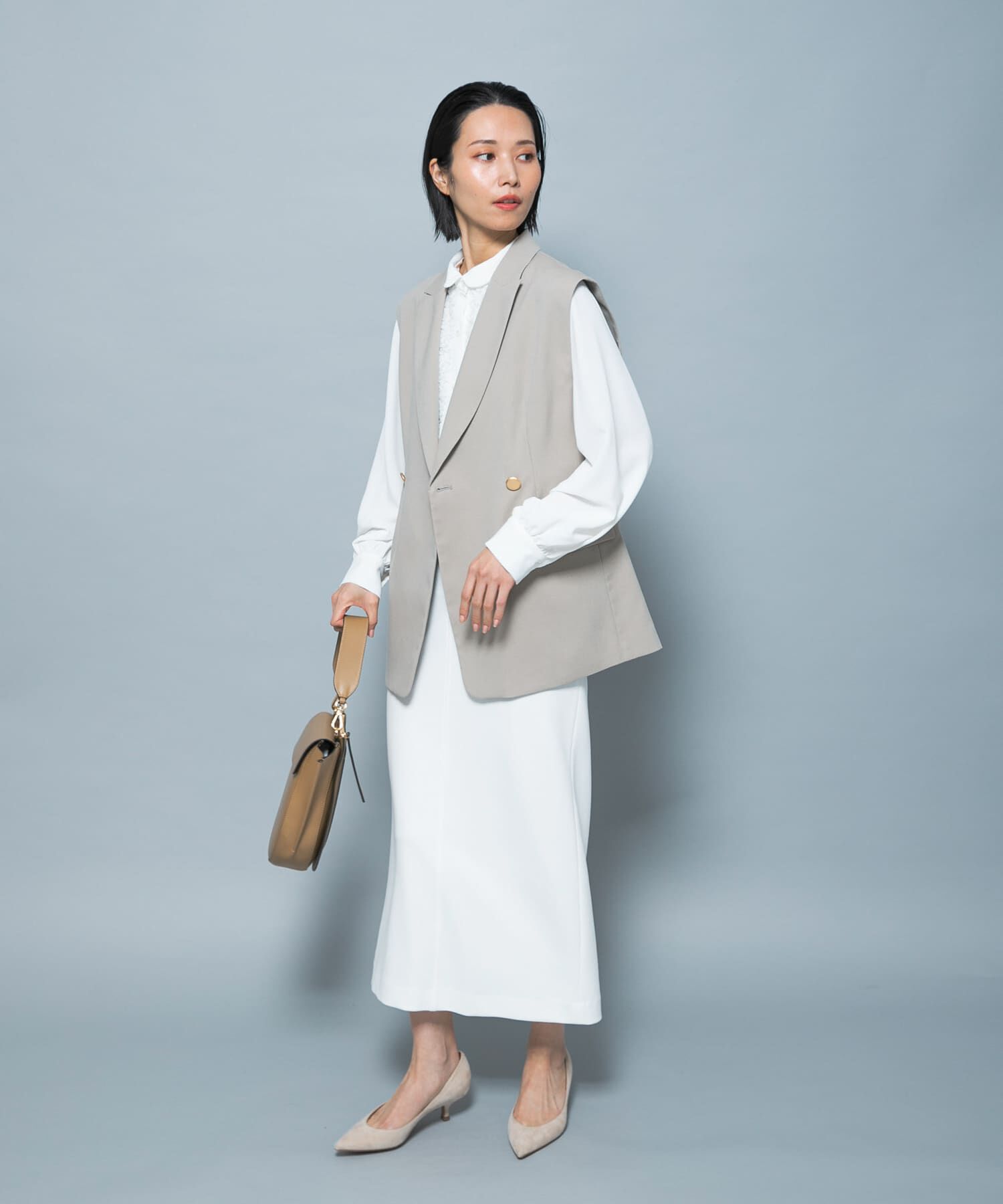 URBAN RESEARCH ROSSO「防シワシャンブレーツイルダブルジレ」|ベスト・ジレ|