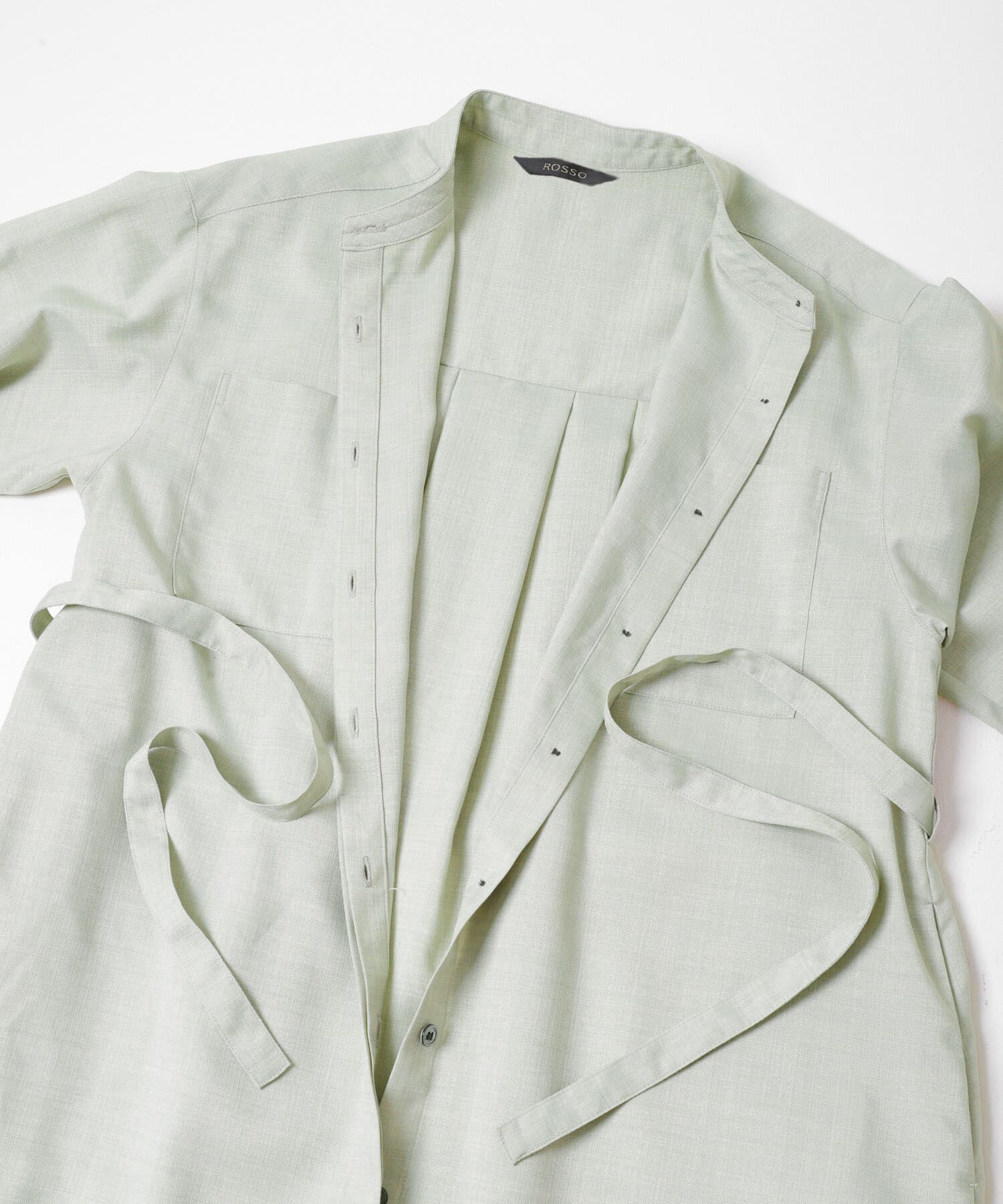 URBAN RESEARCH ROSSO「ウォッシャブルリネンライクシャツワンピース」|ワンピース|