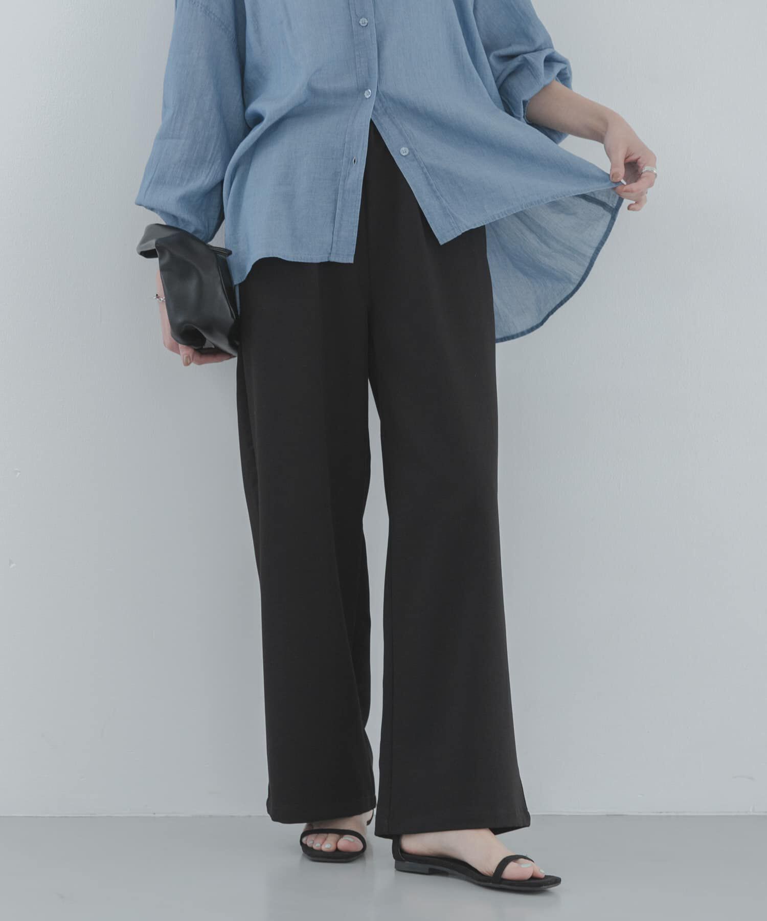 Sonny Label 「『WEB限定』ノンストレスワイドイージーパンツ」|その他|ブラック