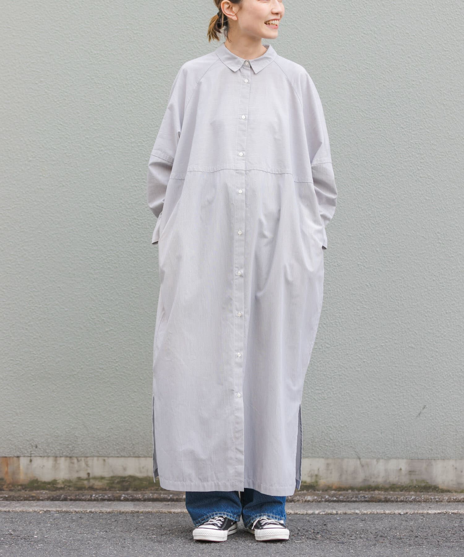 URBAN RESEARCH DOORS「FORK&SPOON　バレルシャツワンピース」|ワンピース|