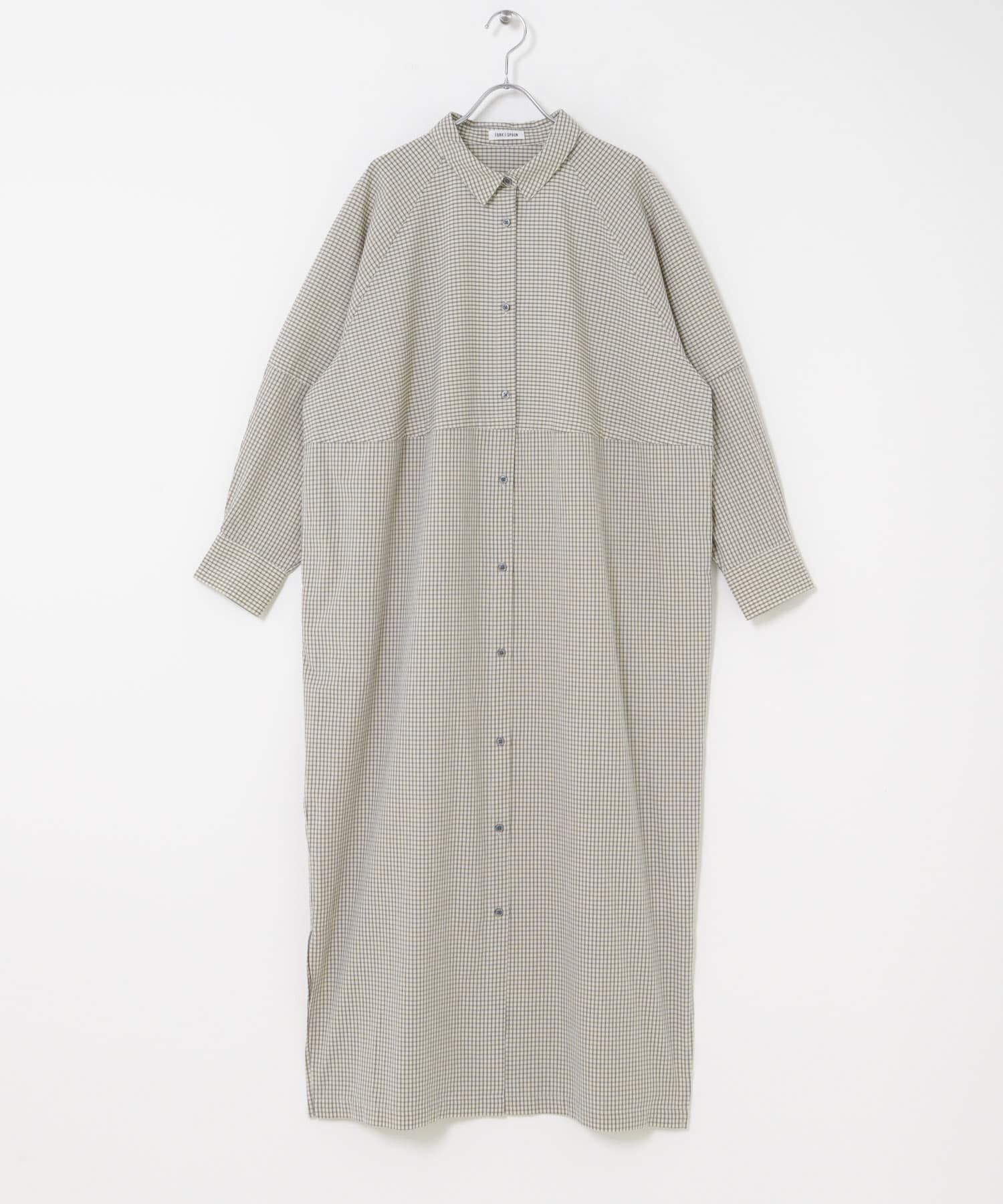 URBAN RESEARCH DOORS「FORK&SPOON　バレルシャツワンピース」|ワンピース|