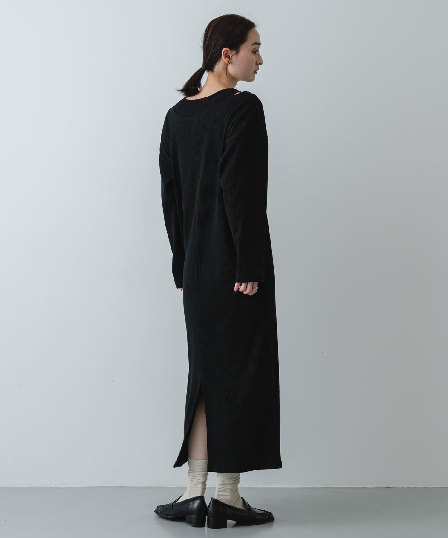 SENSE OF PLACE by URBAN RESEARCH「レイヤードネックリブワンピース」|ワンピース|
