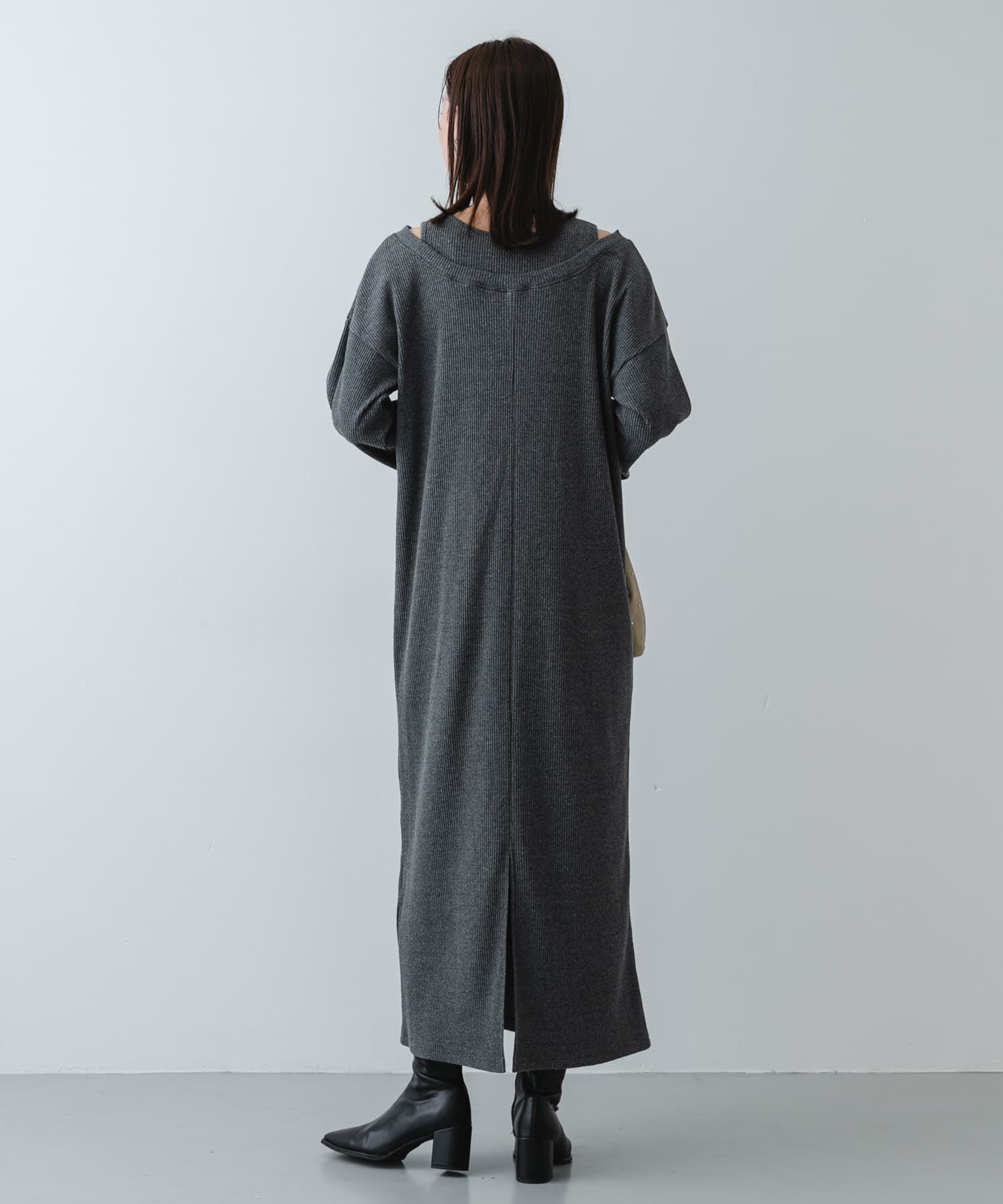 SENSE OF PLACE by URBAN RESEARCH「レイヤードネックリブワンピース」|ワンピース|