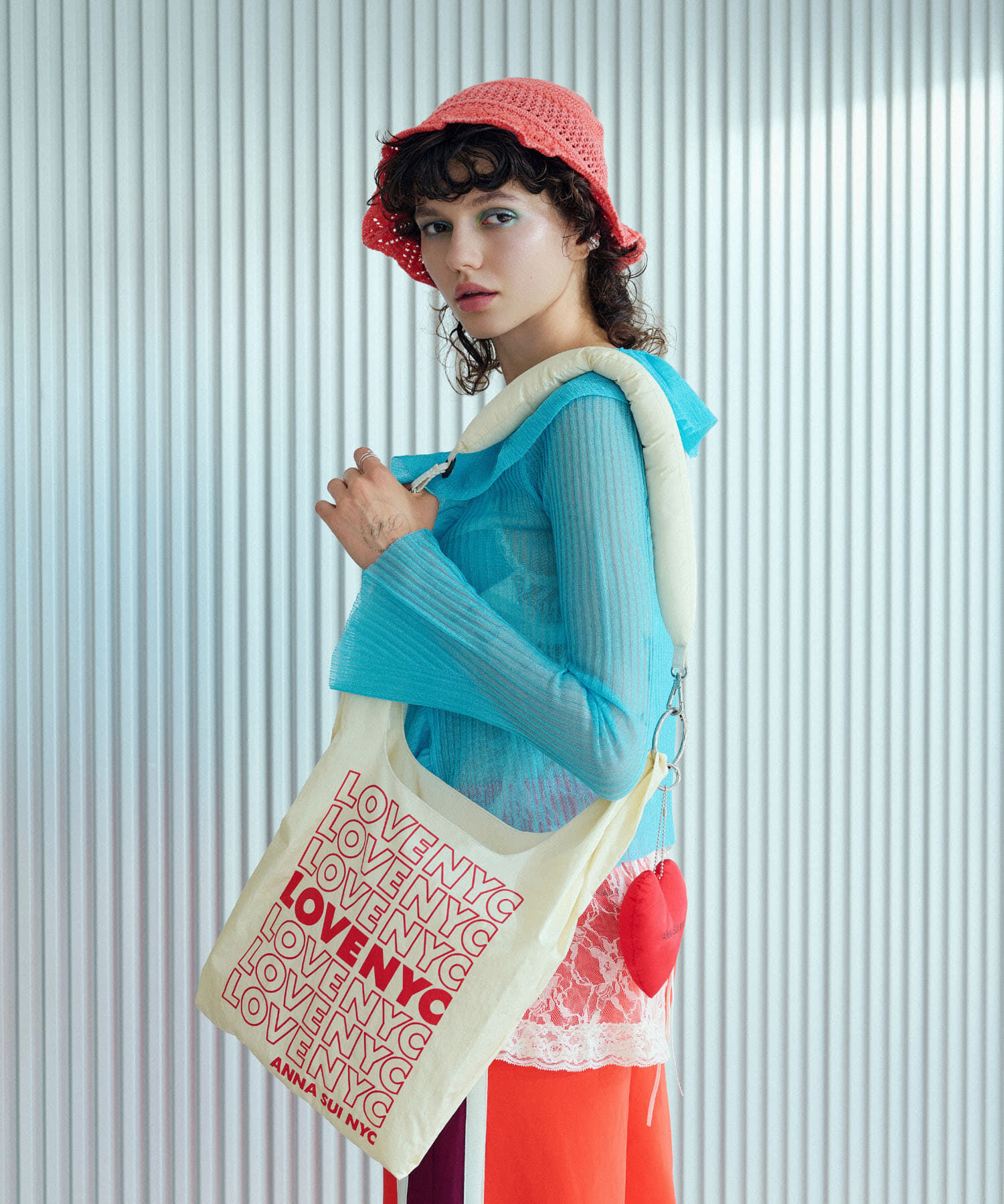 SENSE OF PLACE by URBAN RESEARCH「ANNA SUI NYC　LOVEショッピングバッグ」|エコバッグ|