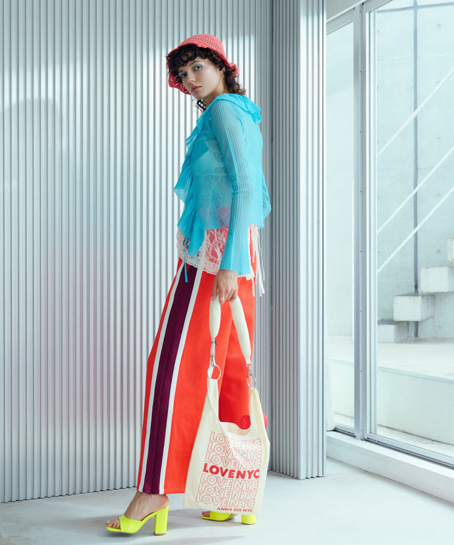 SENSE OF PLACE by URBAN RESEARCH「ANNA SUI NYC　LOVEショッピングバッグ」|エコバッグ|