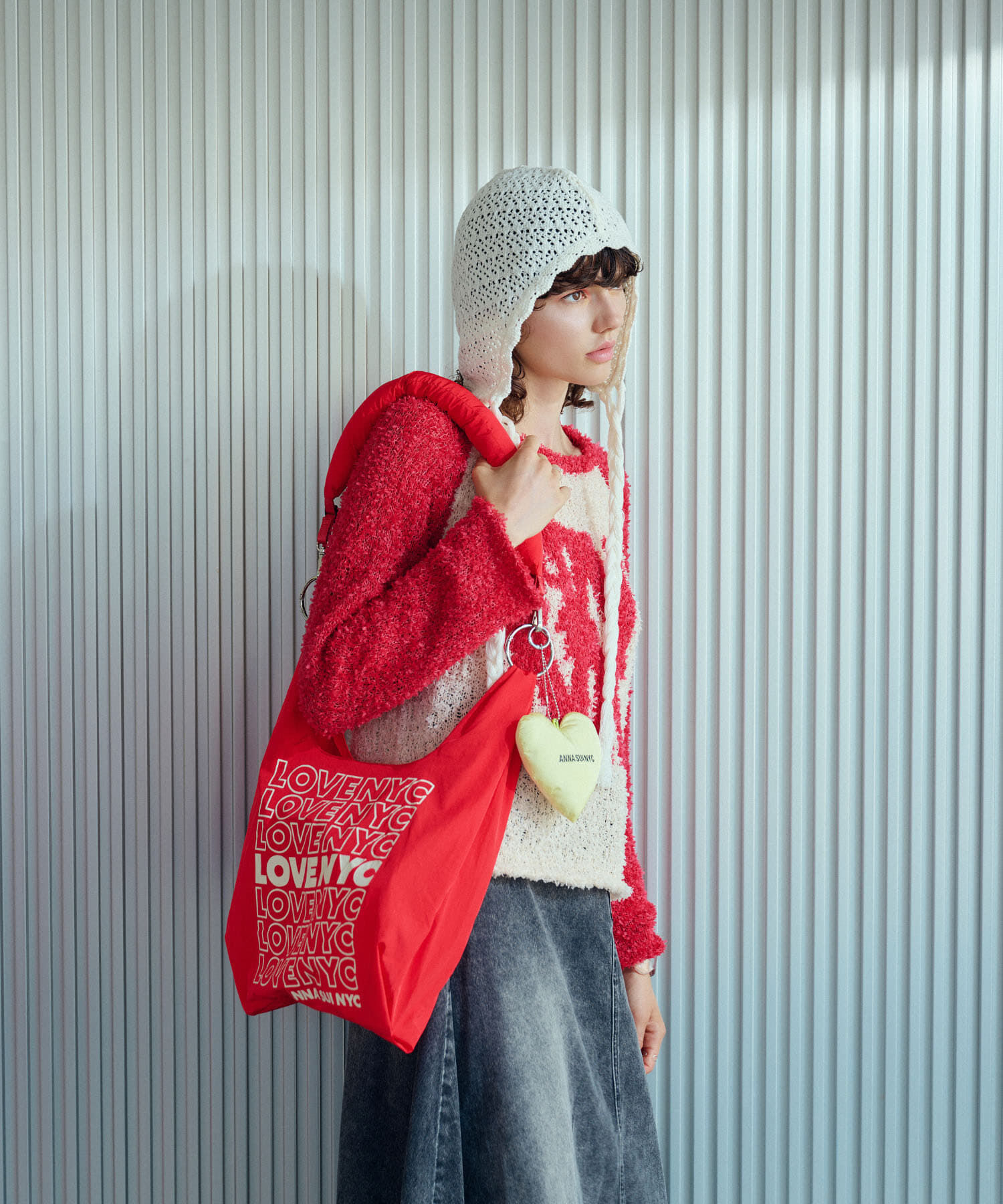 SENSE OF PLACE by URBAN RESEARCH「ANNA SUI NYC　LOVEショッピングバッグ」|エコバッグ|