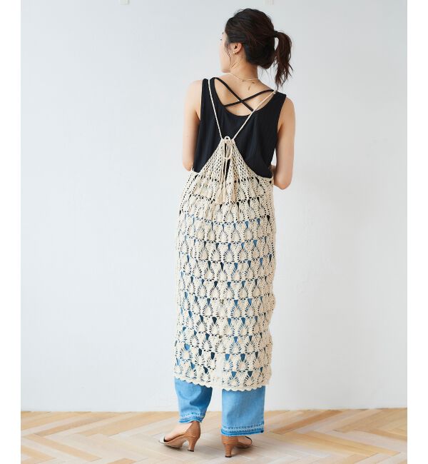 le.coeur blanc「ハンドクロシェキャミワンピース」|ワンピース|