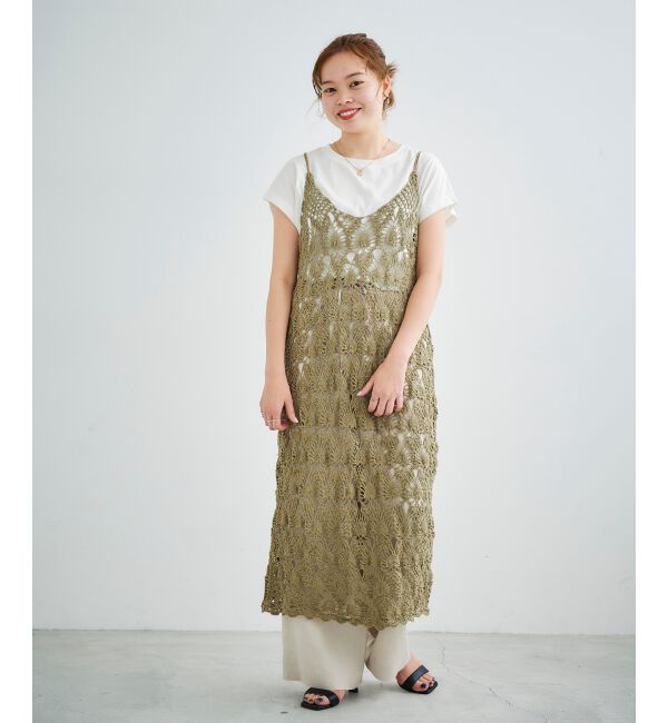 le.coeur blanc「ハンドクロシェキャミワンピース」|ワンピース|
