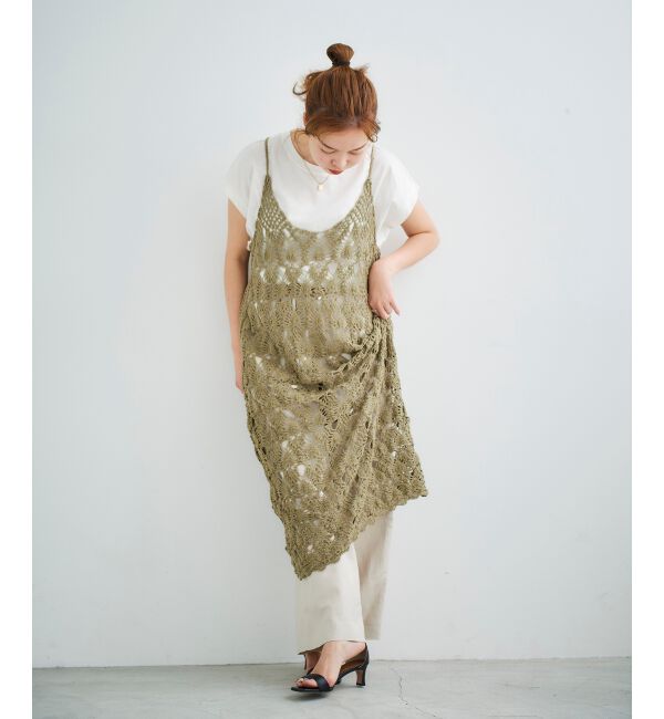 le.coeur blanc「ハンドクロシェキャミワンピース」|ワンピース|