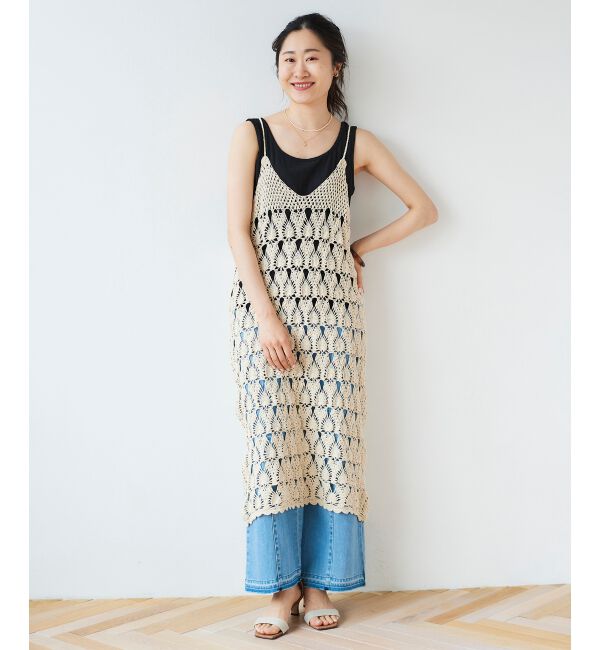 le.coeur blanc「ハンドクロシェキャミワンピース」|ワンピース|