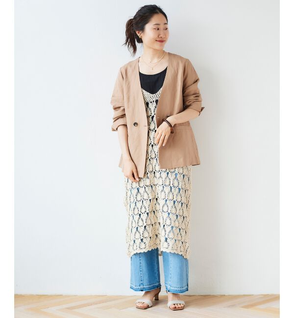 le.coeur blanc「ハンドクロシェキャミワンピース」|ワンピース|