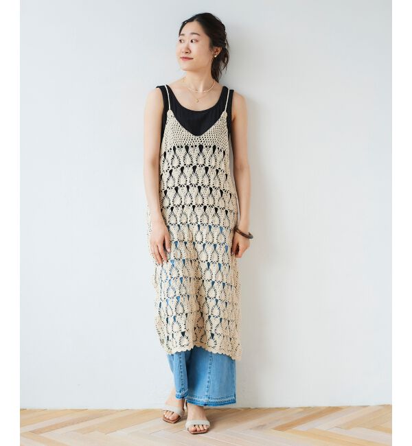 le.coeur blanc「ハンドクロシェキャミワンピース」|ワンピース|