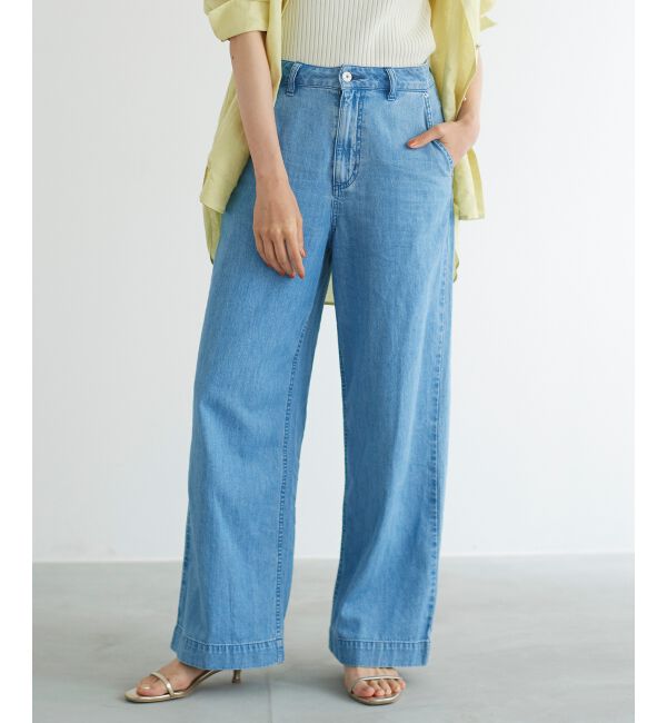 le.coeur blanc「ライトオンスデニムバギーパンツ」|デニム|