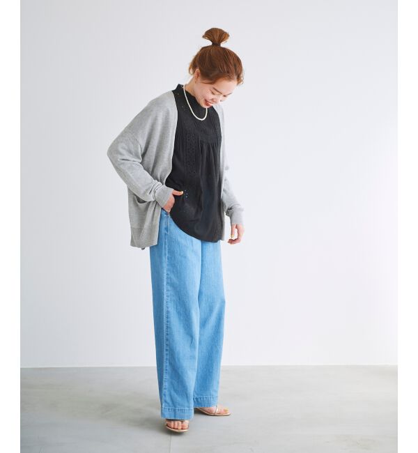 le.coeur blanc「ライトオンスデニムバギーパンツ」|デニム|