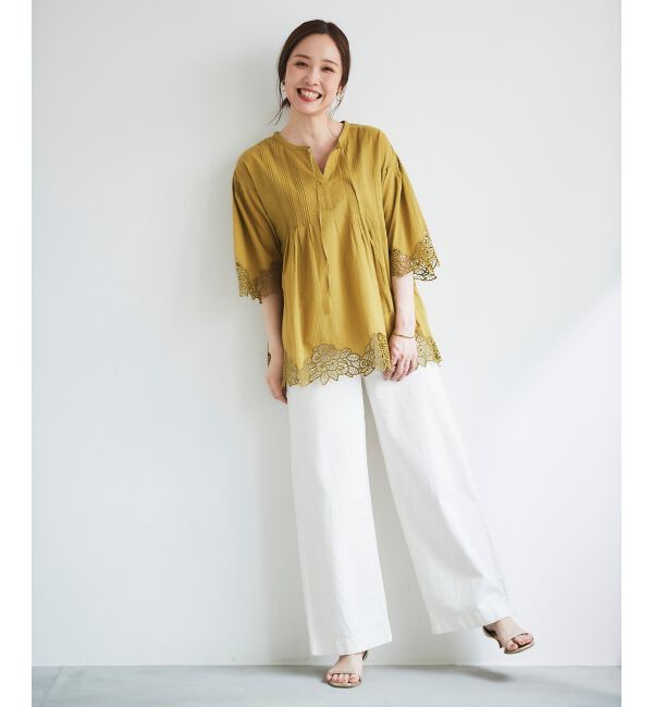 le.coeur blanc「ライトオンスデニムバギーパンツ」|デニム|