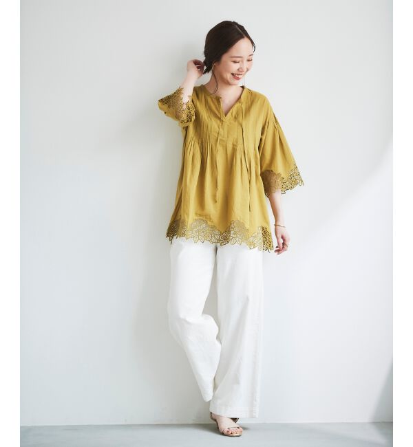 le.coeur blanc「ライトオンスデニムバギーパンツ」|デニム|