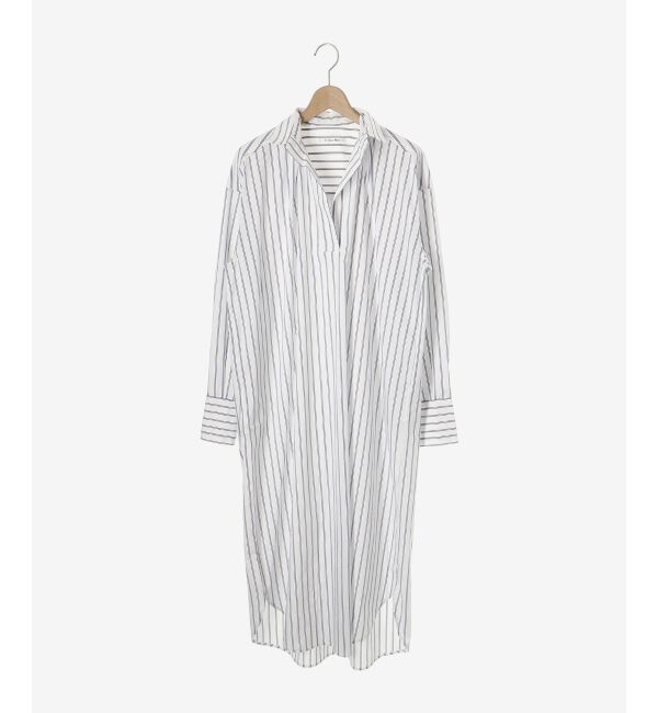 le.coeur blanc「《WEB限定アイテム》ストライプスキッパーシャツワンピース」|ワンピース|
