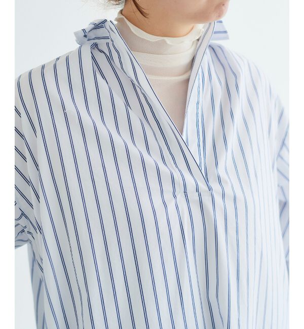 le.coeur blanc「《WEB限定アイテム》ストライプスキッパーシャツワンピース」|ワンピース|