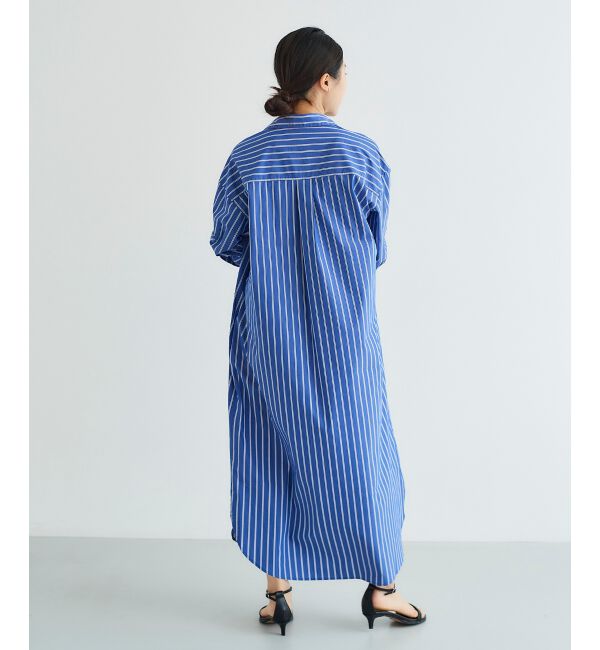 le.coeur blanc「《WEB限定アイテム》ストライプスキッパーシャツワンピース」|ワンピース|