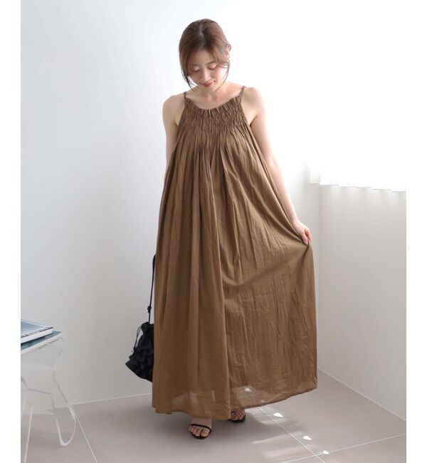 le.coeur blanc「《手洗い可能》TORRAZZO DONNA キャミロングワンピ」|ワンピース|