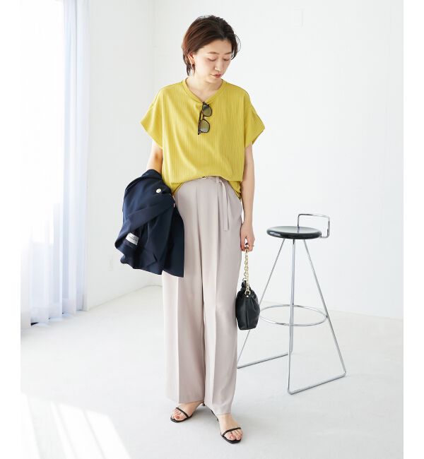  「ハイストレッチカルゼワッシャーベルテッドパンツ」|その他|