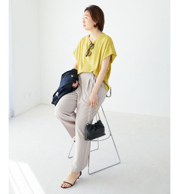  「ハイストレッチカルゼワッシャーベルテッドパンツ」|その他|