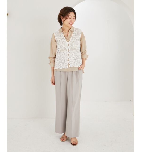  「ハイストレッチカルゼワッシャーベルテッドパンツ」|その他|