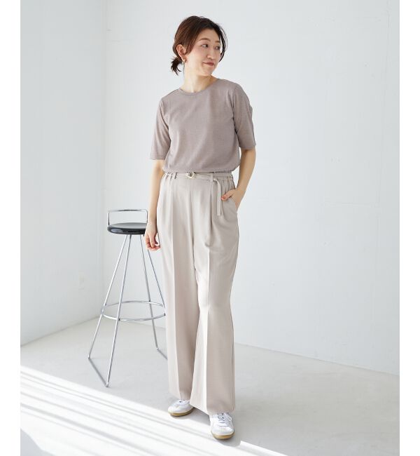  「ハイストレッチカルゼワッシャーベルテッドパンツ」|その他|