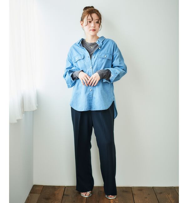  「ハイストレッチカルゼワッシャーベルテッドパンツ」|その他|