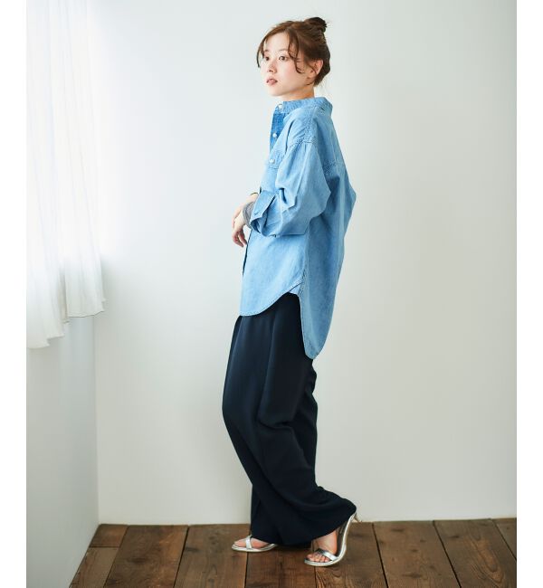  「ハイストレッチカルゼワッシャーベルテッドパンツ」|その他|