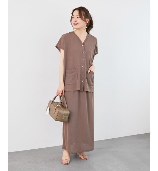  「リネンタッチミラノリブセットアップ」|ワンピース|