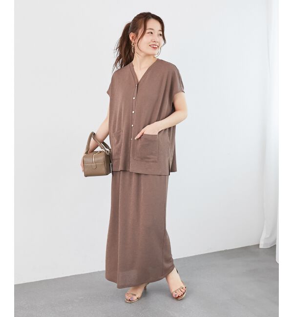  「リネンタッチミラノリブセットアップ」|ワンピース|