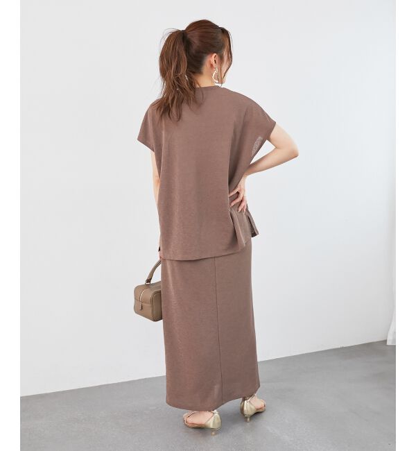  「リネンタッチミラノリブセットアップ」|ワンピース|