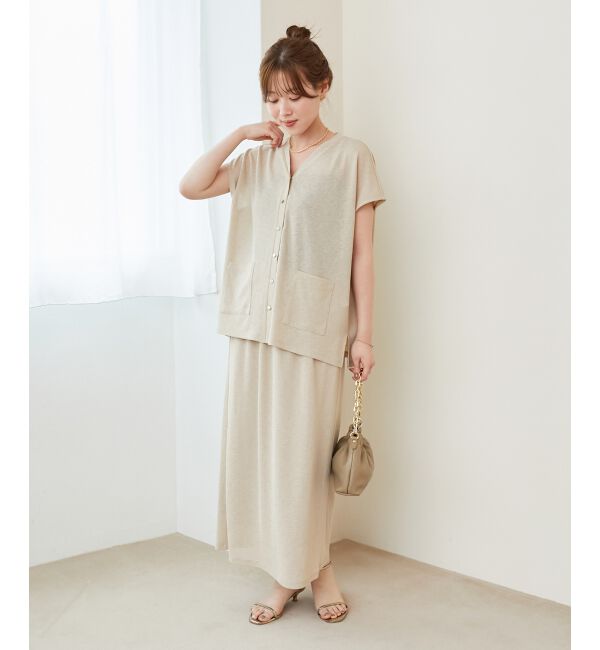  「リネンタッチミラノリブセットアップ」|ワンピース|