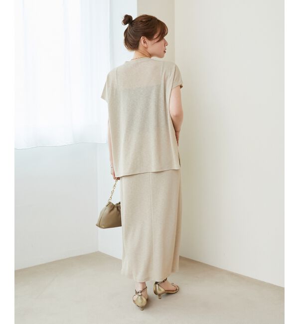  「リネンタッチミラノリブセットアップ」|ワンピース|