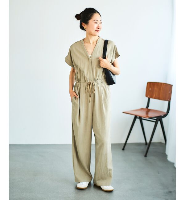  「ヴィンテージライクジャンプスーツ」|ワンピース|ベージュ