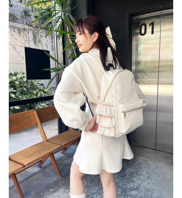 MAJESTICLEGON「サイドフリルリュック」|リュック|