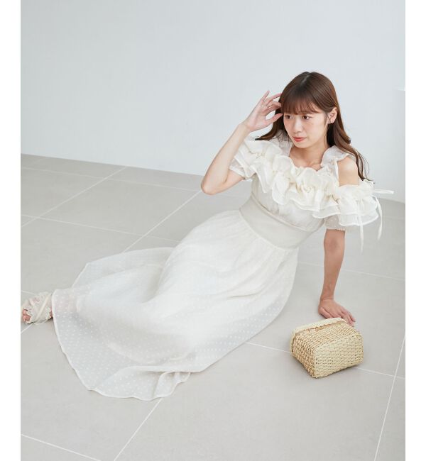 MAJESTICLEGON「ミルフィーユフリルコルセットワンピ」|ワンピース|