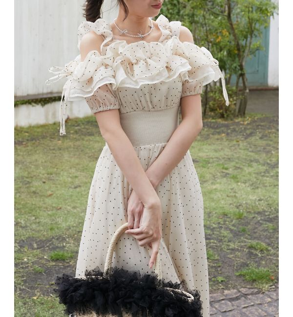 MAJESTICLEGON「ミルフィーユフリルコルセットワンピ」|ワンピース|