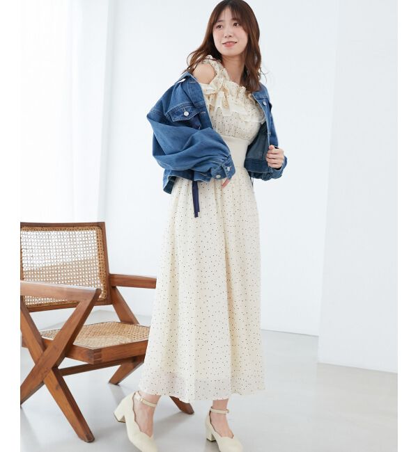 MAJESTICLEGON「ミルフィーユフリルコルセットワンピ」|ワンピース|